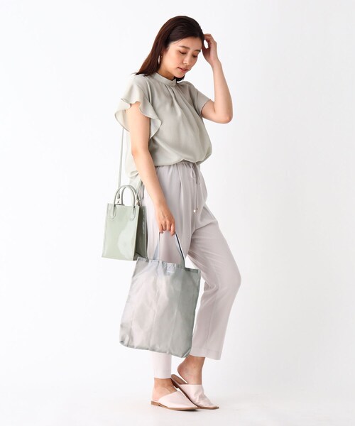 OPAQUE.CLIP（オペークドットクリップ）の「◆エナメルミニショルダーバッグ【エコバッグ付・2WAY】（ショルダーバッグ・レディース・パープル系1/グリーン系その他3/ライトグリーン系・00）」の14枚目の写真