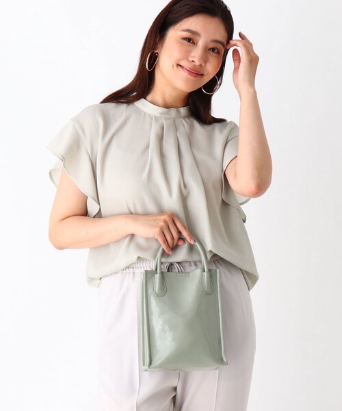 OPAQUE.CLIP（オペークドットクリップ）の「◆エナメルミニショルダーバッグ【エコバッグ付・2WAY】（ショルダーバッグ・レディース・パープル系1/グリーン系その他3/ライトグリーン系・00）」の15枚目の写真