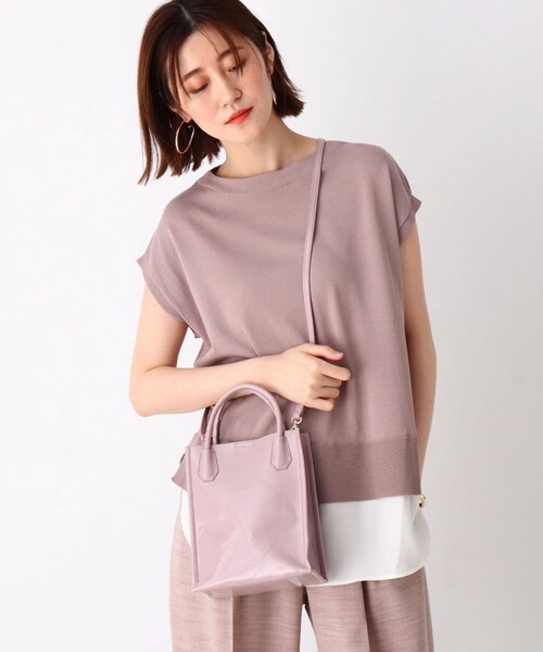 OPAQUE.CLIP（オペークドットクリップ）の「◆エナメルミニショルダーバッグ【エコバッグ付・2WAY】（ショルダーバッグ・レディース・パープル系1/グリーン系その他3/ライトグリーン系・00）」の17枚目の写真