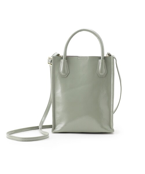 OPAQUE.CLIP（オペークドットクリップ）の「◆エナメルミニショルダーバッグ【エコバッグ付・2WAY】（ショルダーバッグ・レディース・パープル系1/グリーン系その他3/ライトグリーン系・00）」の18枚目の写真