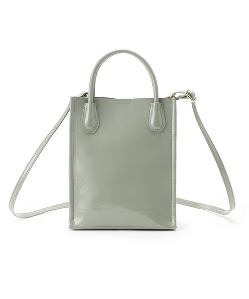 OPAQUE.CLIP（オペークドットクリップ）の「◆エナメルミニショルダーバッグ【エコバッグ付・2WAY】（ショルダーバッグ・レディース・パープル系1/グリーン系その他3/ライトグリーン系・00）」の20枚目の写真