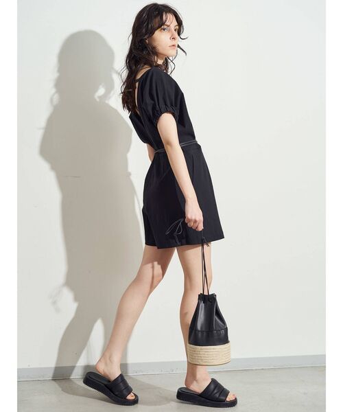 ELENDEEK（エレンディーク）の「ファイクレザーミックスパースバッグ（ハンドバッグ・レディース・オフホワイト/ブラック・FREE）」の5枚目の写真