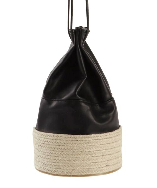 ELENDEEK（エレンディーク）の「ファイクレザーミックスパースバッグ（ハンドバッグ・レディース・オフホワイト/ブラック・FREE）」の8枚目の写真