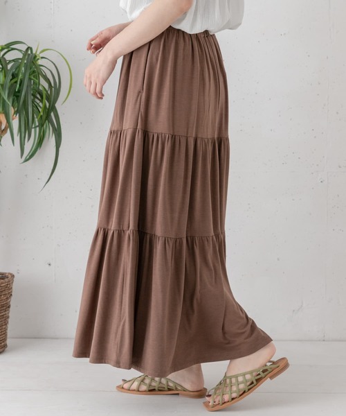 URBAN RESEARCH Sonny Label（アーバンリサーチサニーレーベル）の「ティアードカットスカート（スカート・レディース・ブラック/ブラウン/グリーン系その他・FREE）」の9枚目の写真