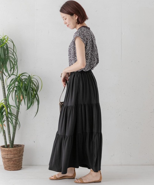 URBAN RESEARCH Sonny Label（アーバンリサーチサニーレーベル）の「ティアードカットスカート（スカート・レディース・ブラック/ブラウン/グリーン系その他・FREE）」の16枚目の写真