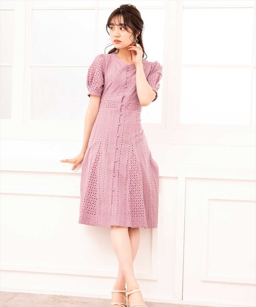 WILLSELECTION（ウィルセレクション）の「コットンレースフレアワンピース（ワンピース・レディース・オフホワイト/ピンク・MEDIUM/SMALL）」の17枚目の写真