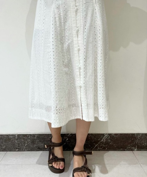 WILLSELECTION（ウィルセレクション）の「コットンレースフレアワンピース（ワンピース・レディース・オフホワイト/ピンク・MEDIUM/SMALL）」の22枚目の写真