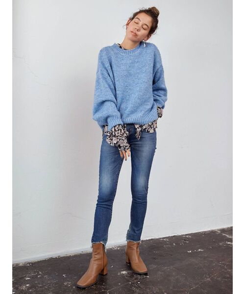 Ungrid（アングリッド）の「スクエアトゥヒールブーツ（ブーツ・レディース・ブラック/オフホワイト/ブラウン・S/L/M）」の10枚目の写真