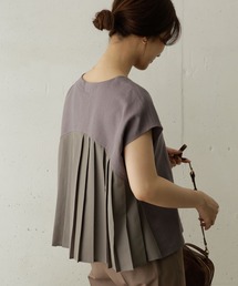 URBAN RESEARCH DOORS | バックプリーツ切替Vネックブラウス(シャツ/ブラウス)