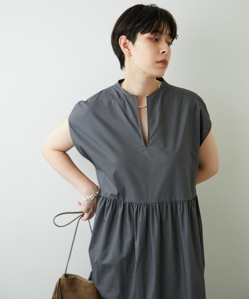 美品 ウィムガゼット タイプライターティアードサックワンピース