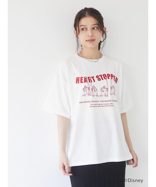 Green Parks(グリーンパークス)の「Alice/フロントロゴT*(Tシャツ/カットソー・レディース・レッド/グリーン・FREE)」の1枚目の写真