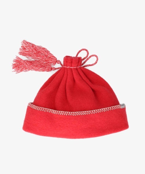 OVERRIDE（オーバーライド）の「OVERRIDE TASSEL WATCH BOILED WOOL（ニットキャップ/ビーニー・メンズ・ブラック/ベージュ/レッド/ブルー・58cm）」の4枚目の写真