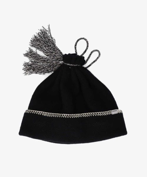 OVERRIDE（オーバーライド）の「OVERRIDE TASSEL WATCH BOILED WOOL（ニットキャップ/ビーニー・メンズ・ブラック/ベージュ/レッド/ブルー・58cm）」の2枚目の写真
