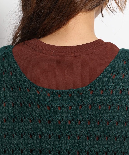 niko and...（ニコアンド）の「前後2WAYクロシェ編みカラーベスト（ベスト・レディース・ブラック/オフホワイト/グリーン・FREE）」の21枚目の写真