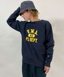 CHAMPION/チャンピオン リバースウィーブ 古着風 カレッジプリント クルースウェット C3-U026