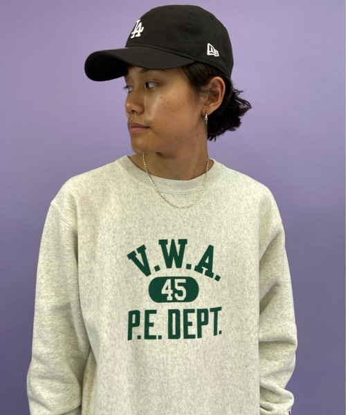 Champion（チャンピオン）の「CHAMPION/チャンピオン リバースウィーブ 古着風 カレッジプリント クルースウェット C3-U026（スウェット・メンズ・ブラック/ネイビー/グレー/イエロー・M/L/XL/XXL）」の18枚目の写真