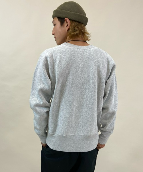 Champion（チャンピオン）の「CHAMPION/チャンピオン リバースウィーブ 古着風 カレッジプリント クルースウェット C3-U026（スウェット・メンズ・ブラック/ネイビー/グレー/イエロー・M/L/XL/XXL）」の12枚目の写真