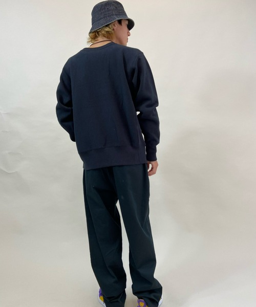 Champion（チャンピオン）の「CHAMPION/チャンピオン リバースウィーブ 古着風 カレッジプリント クルースウェット C3-U026（スウェット・メンズ・ブラック/ネイビー/グレー/イエロー・M/L/XL/XXL）」の11枚目の写真