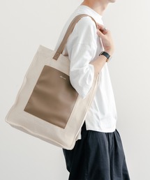 epnok | レザー切替キャンバストート(トートバッグ)