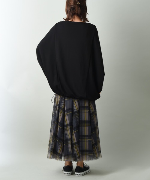 INTERPLANET（インタープラネット）の「チェック柄チュールスカート（スカート・レディース・ブラウン/ダークグレー・FREE）」の18枚目の写真
