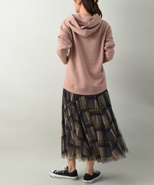 INTERPLANET（インタープラネット）の「チェック柄チュールスカート（スカート・レディース・ブラウン/ダークグレー・FREE）」の16枚目の写真