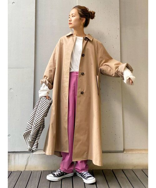 Ungrid（アングリッド）の「ステンカラーロングコート（ステンカラーコート・レディース・アイボリー/ベージュ・SMALL/MEDIUM）」の13枚目の写真