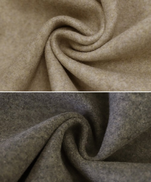 select MOCA（セレクトモカ）の「ノーカラーカットメルトンミドルコート（ノーカラーコート・レディース・ブラック/ベージュ/グレー・FREE）」の21枚目の写真