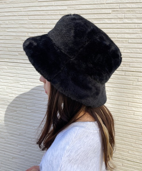 at12:03(アットイチニーゼロサン)の「ファーバケットハット(ハット・レディース・グレイッシュベージュ/アイボリー/ブラック/キャメル・FREE)」の12枚目の写真