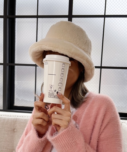 at12:03(アットイチニーゼロサン)の「ファーバケットハット(ハット・レディース・グレイッシュベージュ/アイボリー/ブラック/キャメル・FREE)」の17枚目の写真