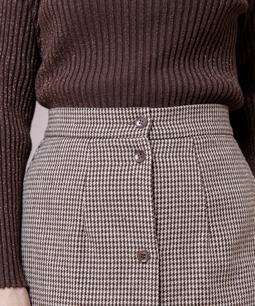flower(フラワー)の「フェミニンチェックスカート(スカート・レディース・ブラウン/グレー・FREE)」の11枚目の写真