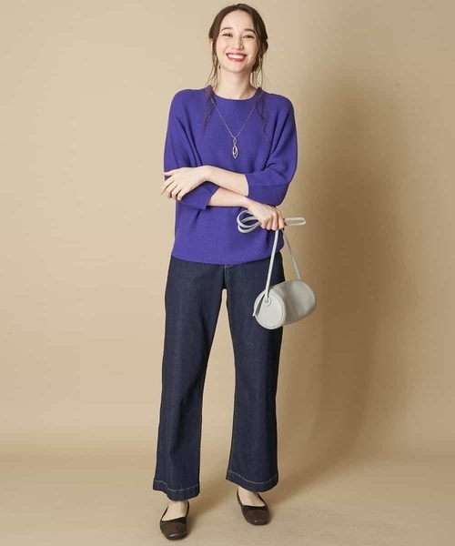 OFUON le MK（オフオンルエムケー）の「カウレザーシリンダーショルダー（ショルダーバッグ・レディース・グレー/ライトブルー・38）」の14枚目の写真