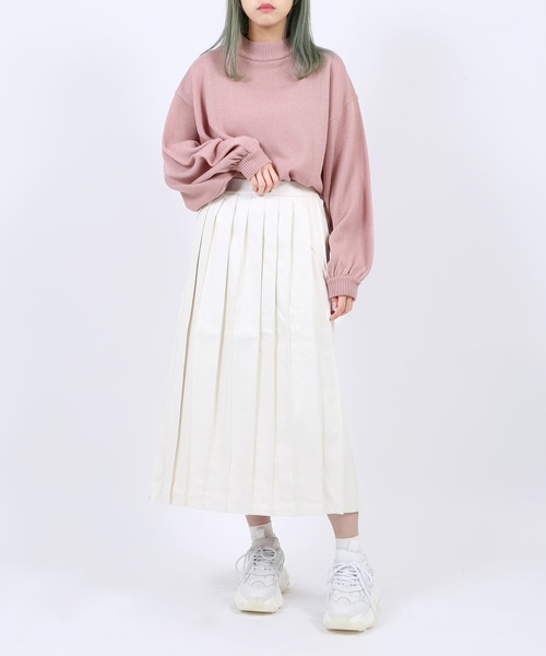 PUNYUS（プニュズ）の「バルーンスリーブニット（ニット/セーター・レディース・ブラック/パープル/ブラウン/オフホワイト/ピンク/グリーン・1/2/4/3）」の17枚目の写真