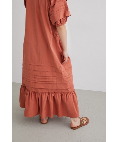 STYLEMIXER（スタイルミキサー）の「ランタンスリーブタックワンピース（ワンピース・レディース・ホワイト/ダークオレンジ/ブラック・SMALL/MEDIUM）」の17枚目の写真