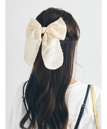 Areeam | スカシ調リボンヘアカフ(ヘアゴム)