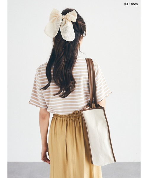 Areeam（アリーム）の「スカシ調リボンヘアカフ（ヘアゴム・レディース・ブラック/アイボリー/ピンクベージュ・FREE）」の14枚目の写真