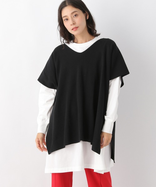 LEPSIM（レプシィム）の「１２Ｇポンチョベスト　957801（ベスト・レディース・ブラック/グレー/ブラウン・FREE）」の2枚目の写真