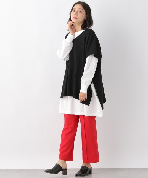 LEPSIM（レプシィム）の「１２Ｇポンチョベスト　957801（ベスト・レディース・ブラック/グレー/ブラウン・FREE）」の4枚目の写真