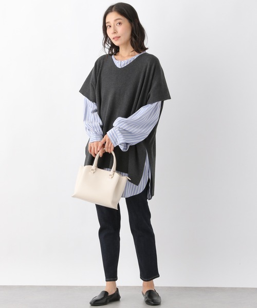 LEPSIM（レプシィム）の「１２Ｇポンチョベスト　957801（ベスト・レディース・ブラック/グレー/ブラウン・FREE）」の5枚目の写真