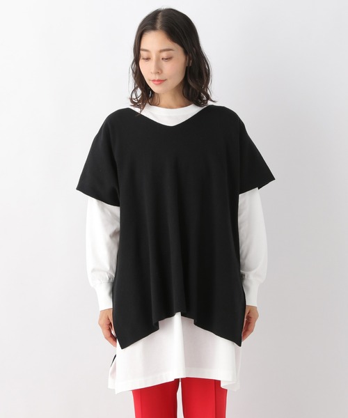 LEPSIM（レプシィム）の「１２Ｇポンチョベスト　957801（ベスト・レディース・ブラック/グレー/ブラウン・FREE）」の7枚目の写真