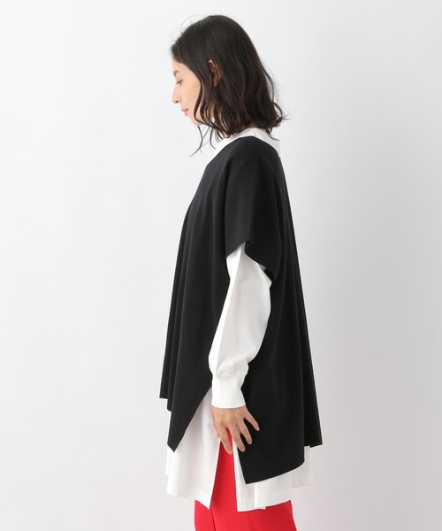 LEPSIM（レプシィム）の「１２Ｇポンチョベスト　957801（ベスト・レディース・ブラック/グレー/ブラウン・FREE）」の8枚目の写真