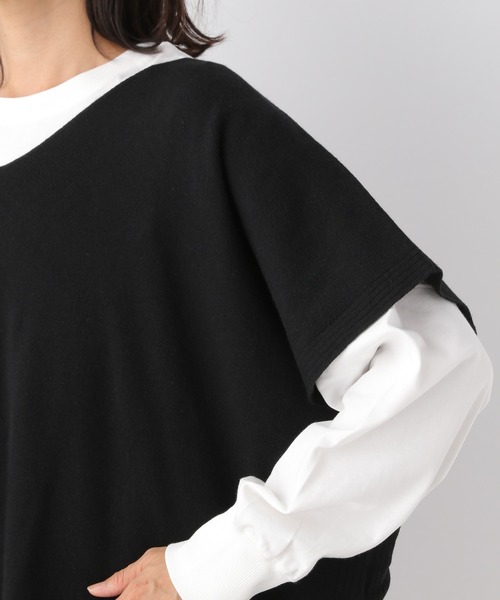 LEPSIM（レプシィム）の「１２Ｇポンチョベスト　957801（ベスト・レディース・ブラック/グレー/ブラウン・FREE）」の11枚目の写真