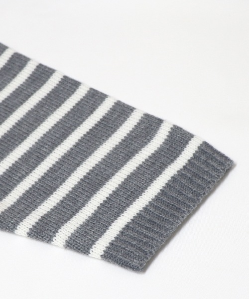 Confirm（コンファーム）の「Confirm / コンファーム ビッグシルエットボーダーニット（ニット/セーター・メンズ・ライトグレー/グレイッシュベージュ/ナチュラル/ブラック・M/L）」の15枚目の写真