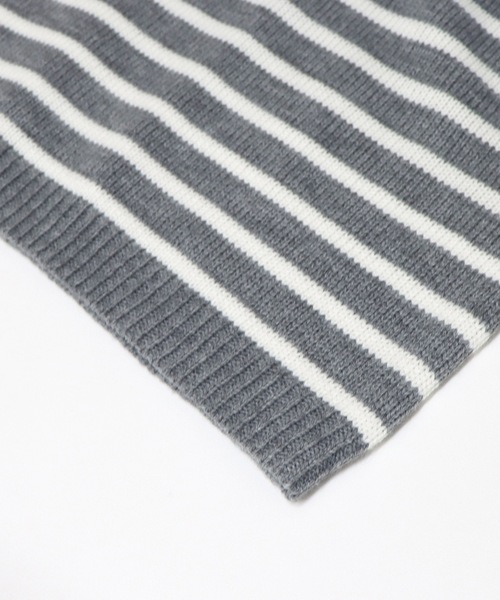 Confirm（コンファーム）の「Confirm / コンファーム ビッグシルエットボーダーニット（ニット/セーター・メンズ・ライトグレー/グレイッシュベージュ/ナチュラル/ブラック・M/L）」の16枚目の写真