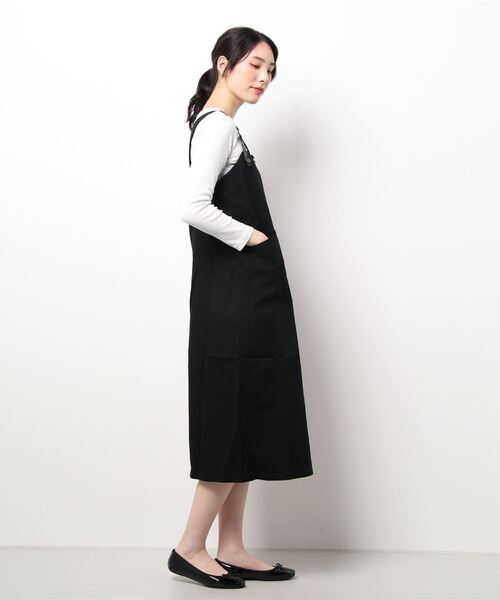 ehka sopo(エヘカソポ)の「ワークジャンスカ(ジャンパースカート・レディース・モカ/カーキ/ブラック・フリ-)」の4枚目の写真