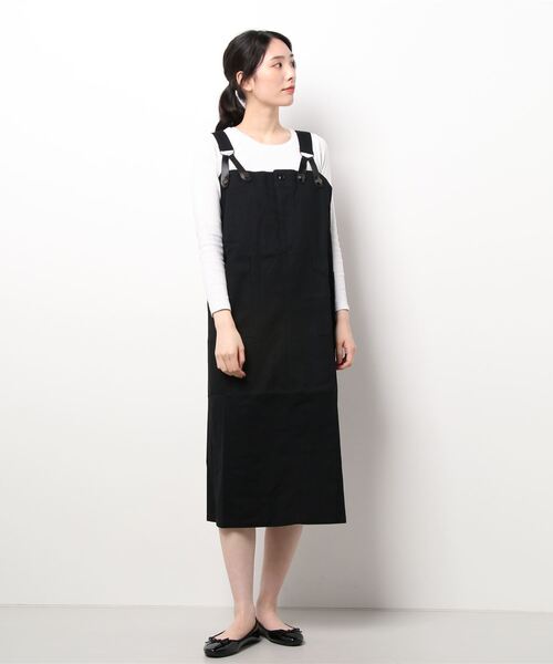 ehka sopo(エヘカソポ)の「ワークジャンスカ(ジャンパースカート・レディース・モカ/カーキ/ブラック・フリ-)」の6枚目の写真