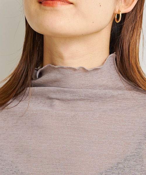 prose verse（プロズヴェール）の「《WEB限定》シアーネットメロータートルプルオーバー（Tシャツ/カットソー・レディース・ブルー/パープル/オフホワイト/ブラック/グリーン/ブルー系その他・MEDIUM）」の11枚目の写真