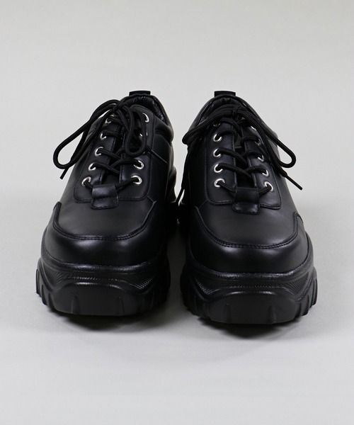 SPINNS（スピンズ）の「フェイクレザー ハイソールダッドスニーカー（スニーカー・メンズ・ブラック・26cm/27cm）」の10枚目の写真