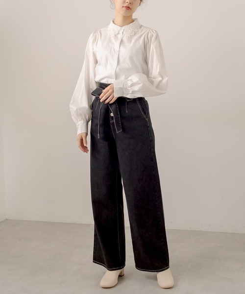 OLIVE des OLIVE(オリーブデオリーブ)の「色々カラーブラウス(シャツ/ブラウス・レディース・ブラック/ホワイト/オフホワイト・FREE)」の13枚目の写真