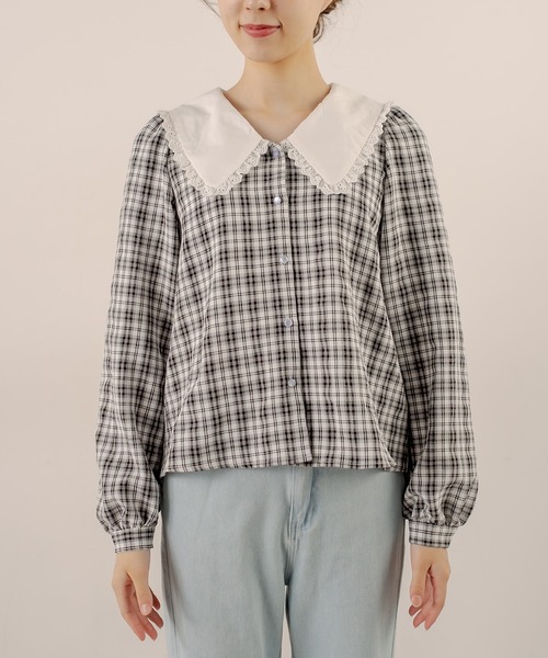 OLIVE des OLIVE(オリーブデオリーブ)の「色々カラーブラウス(シャツ/ブラウス・レディース・ブラック/ホワイト/オフホワイト・FREE)」の10枚目の写真