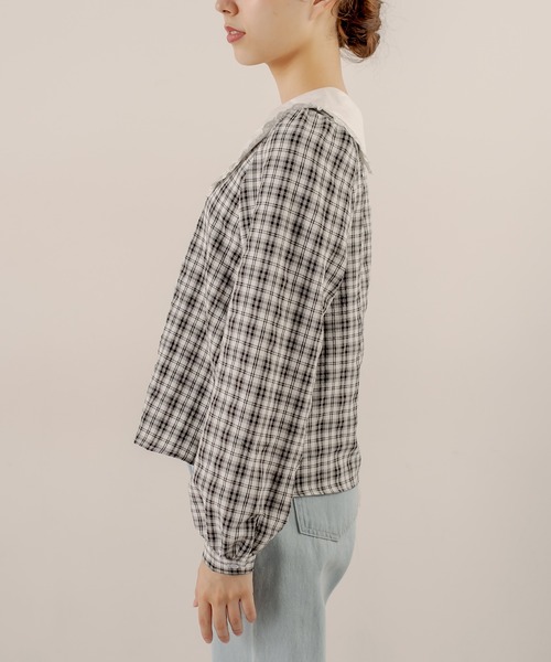 OLIVE des OLIVE(オリーブデオリーブ)の「色々カラーブラウス(シャツ/ブラウス・レディース・ブラック/ホワイト/オフホワイト・FREE)」の6枚目の写真